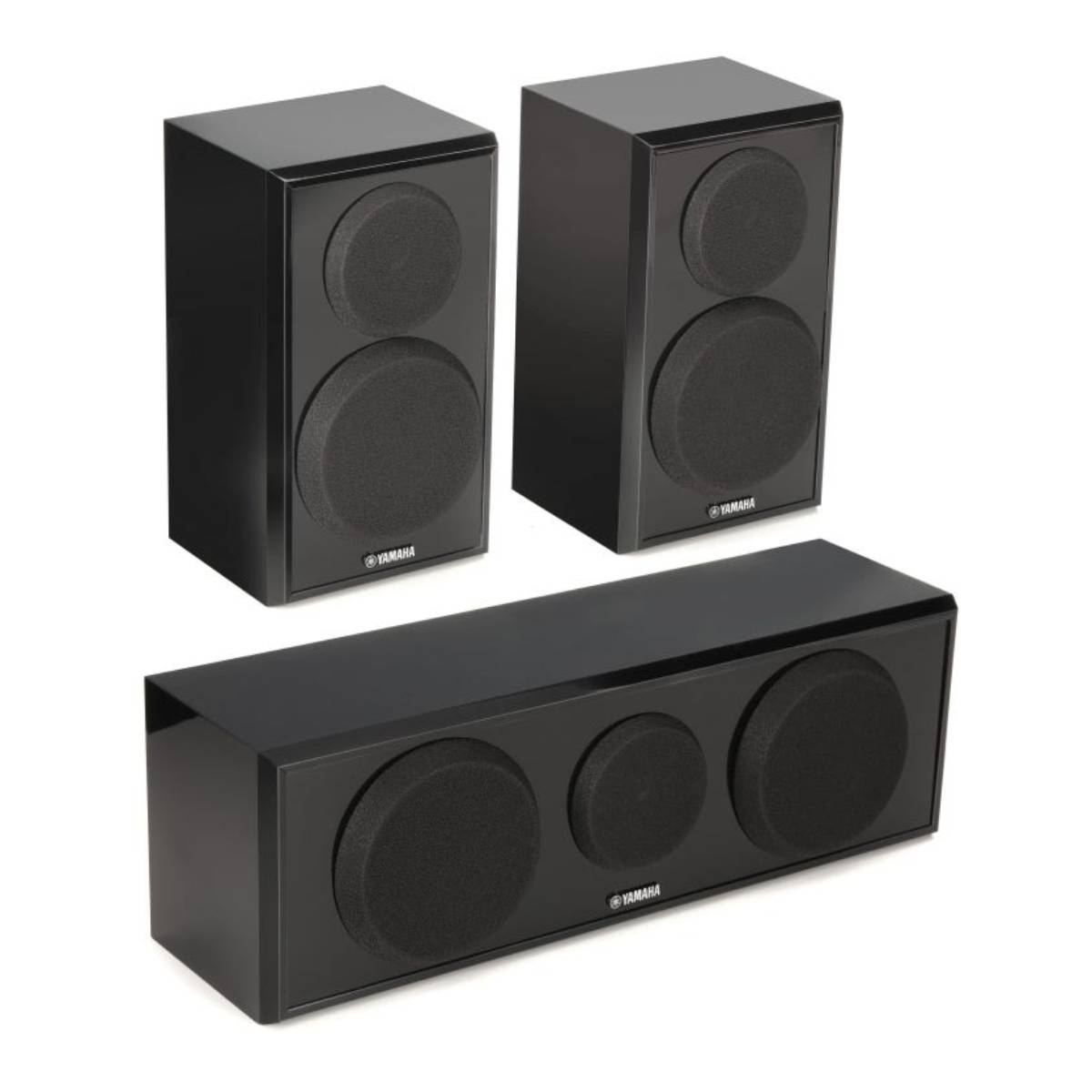 Paquete de altavoces envolventes y centrales Yamaha NS-P150PN: negro piano