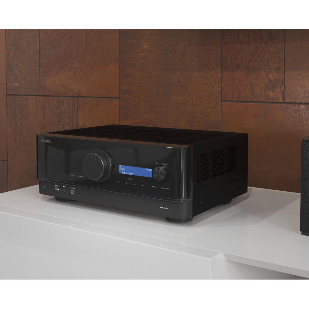 Receptor AV Yamaha RX-V4A de 5.2 canales y 8K con HDMI y MusicCast, color negro