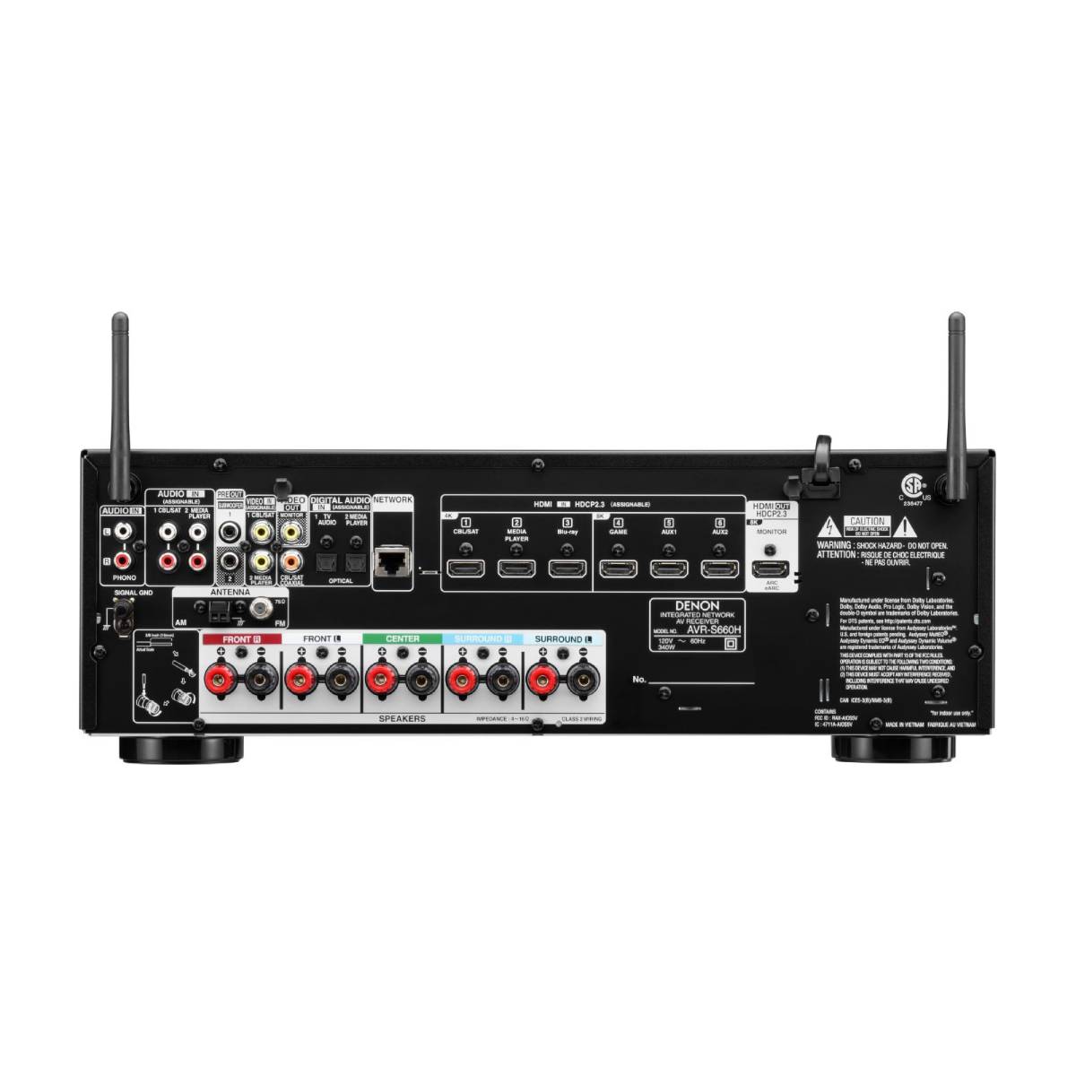 Denon AVR-S660H 5.2 Channel AV Receiver - Black