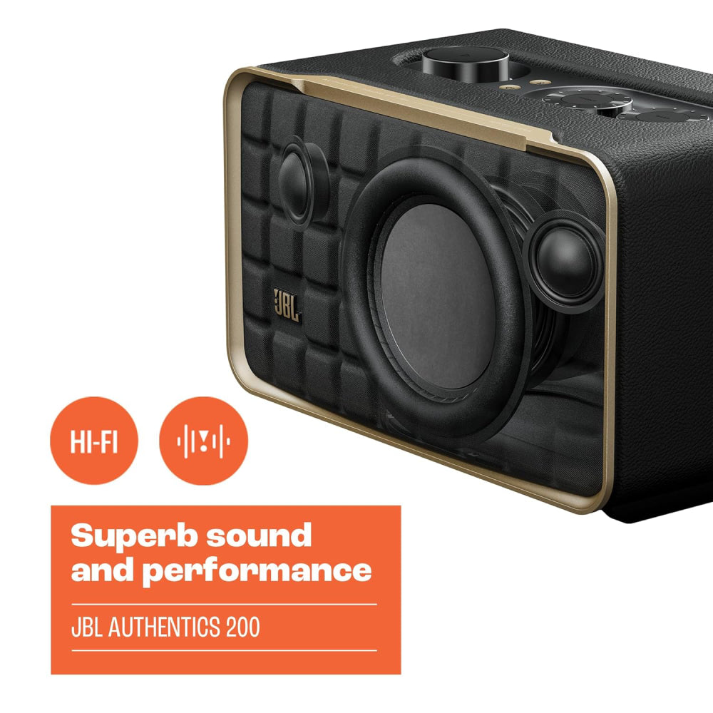 JBL Authentics 200 Smart Home Speaker - Black
