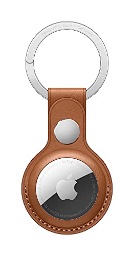 Apple AirTag Leather Key Ring - Saddle Brown - Curacao
