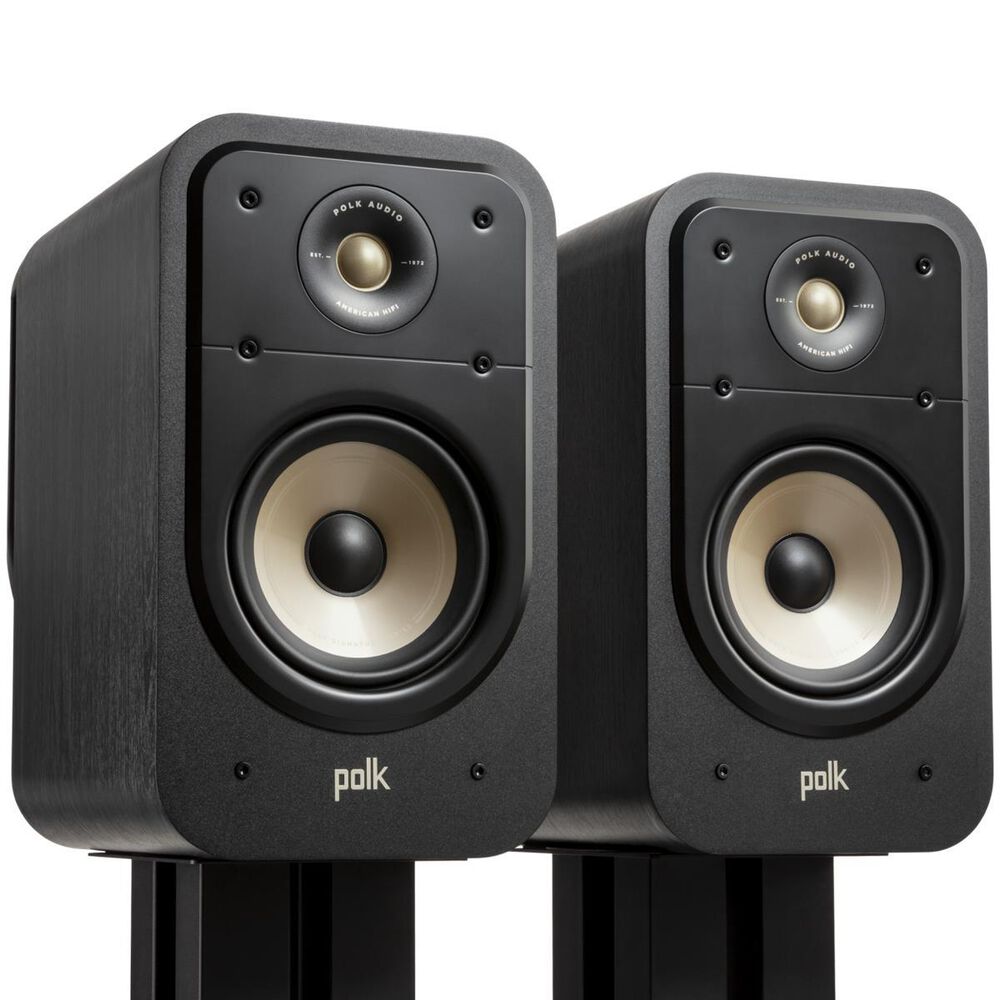 Polk Audio Signature Elite ES20 Bookshelf Speaker with High Resolution Audio (Set of 2) - Black