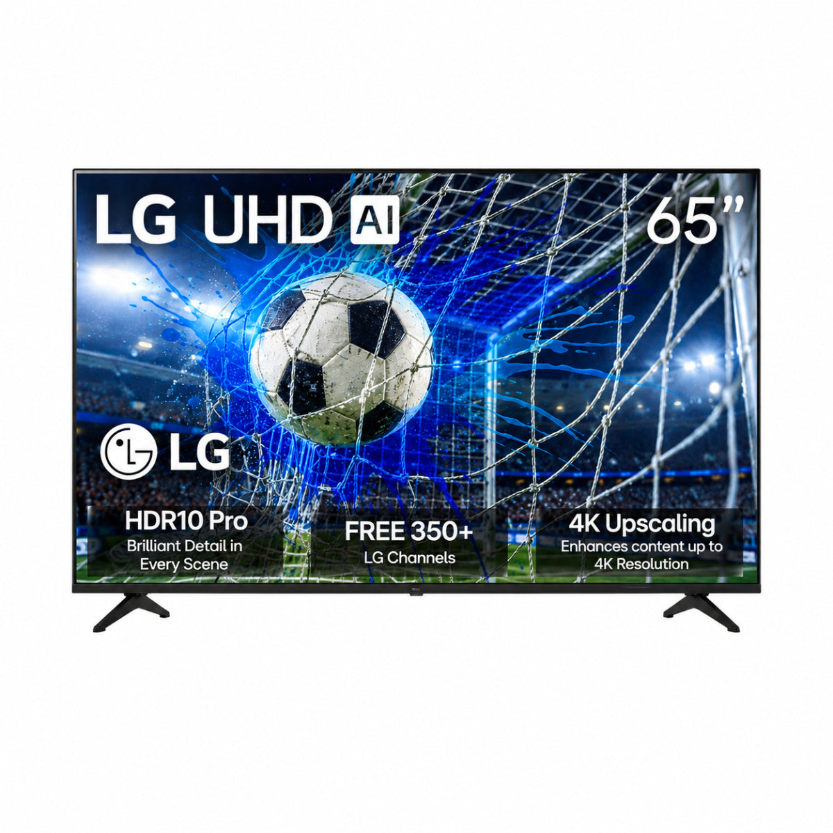 Bundle: LG 65" Class UA77A UHD 4K AI Smart WebOS TV + JBL Deep Bass MK2 2.1-Channel Soundbar System with Wireless Subwoofer - Black