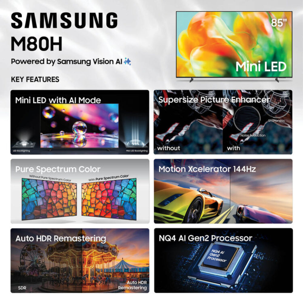 Samsung 85" M80H Mini LED 4K AI Smart Tizen TV