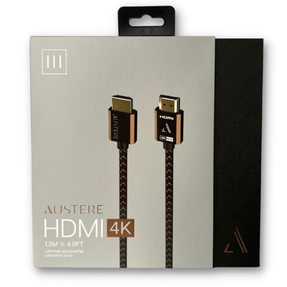 Cable HDMI 4K de 1,5 m de la serie Austere 3S4KHD215M III, color negro