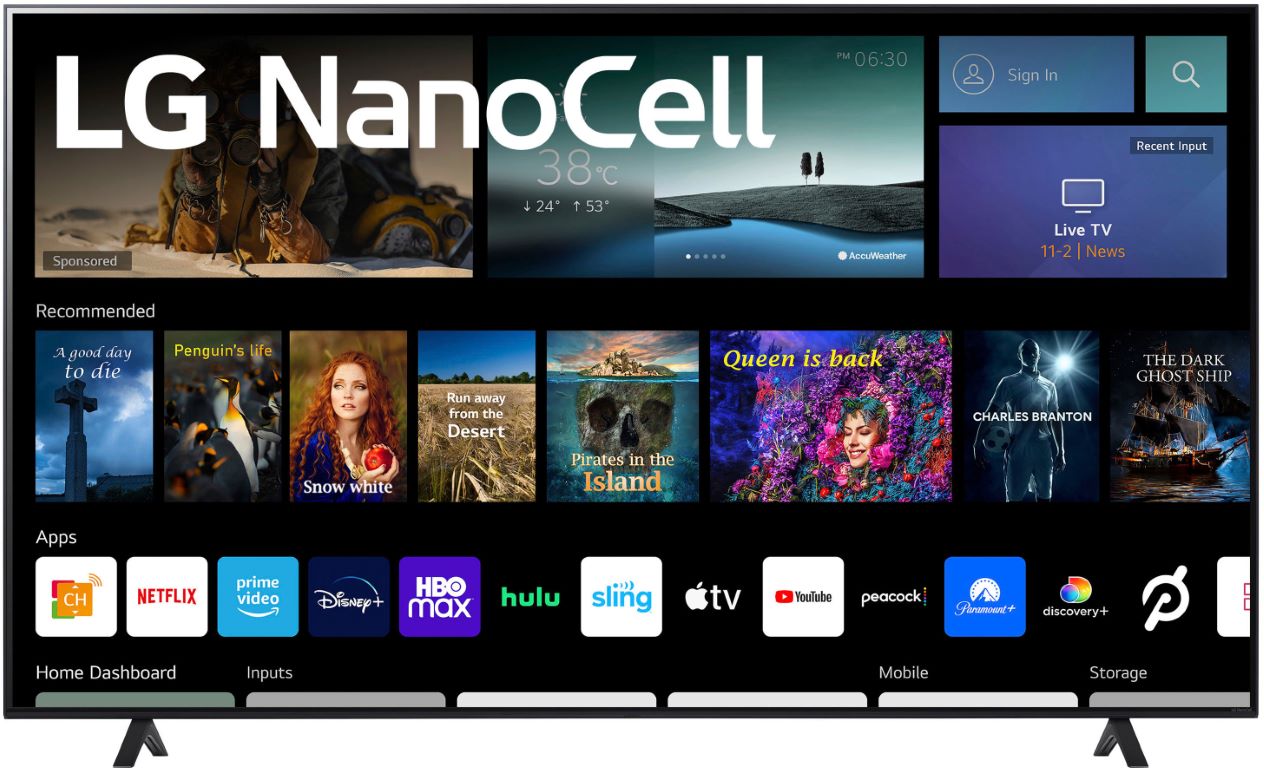 LG 55" NanoCell LED 4K UHD Smart webOS TV Black