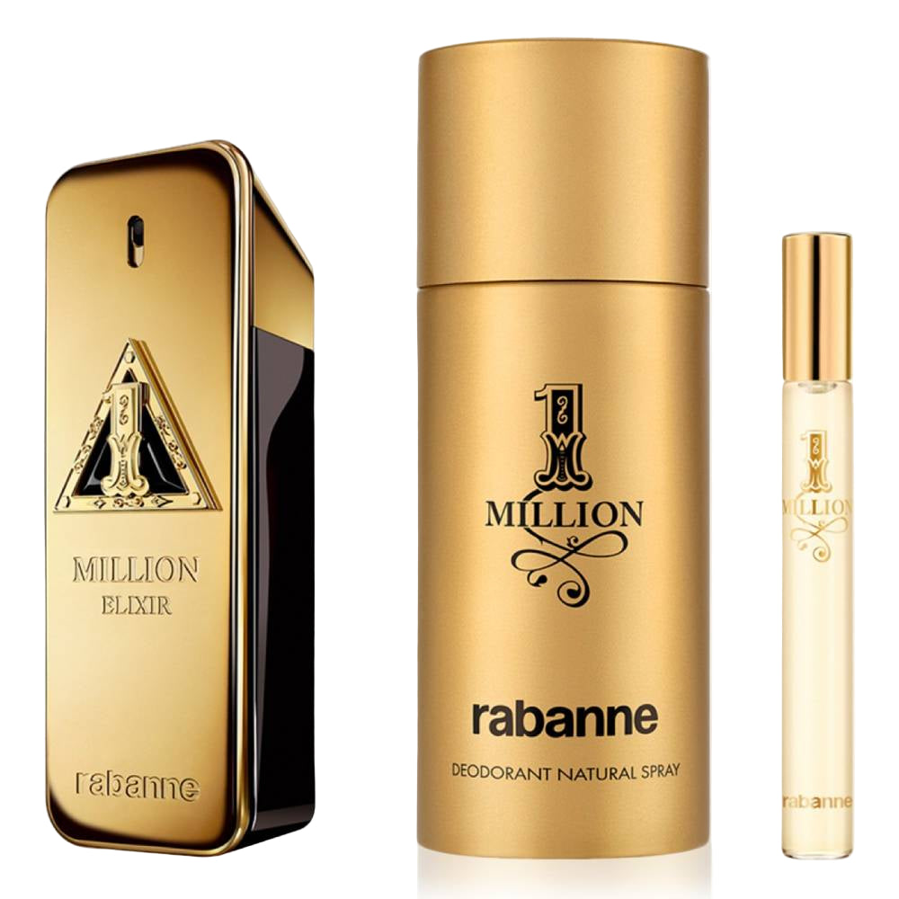 Paco Rabanne 1 Million Elixir Men's (3-Piece) Parfum Gift Set