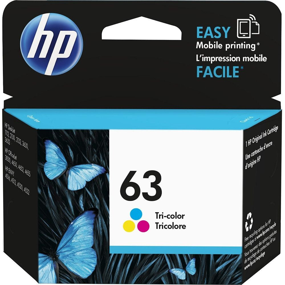 HP 63 Tri-Color Ink Cartridge