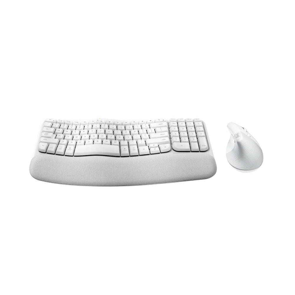 Logitech Wave Keys & Lift Vertical Mouse and Ergonomic Wireless Keyboard Combo