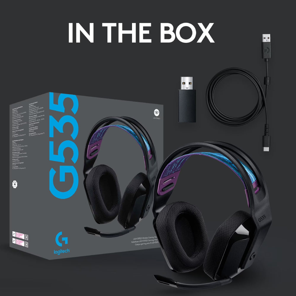 Logitech G Series G535 LIGHTSPEED Wireless Gaming Headset - Black