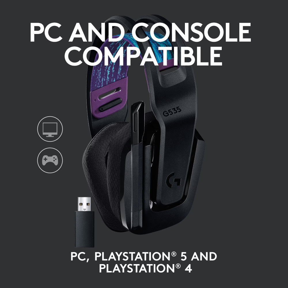 Logitech G Series G535 LIGHTSPEED Wireless Gaming Headset - Black