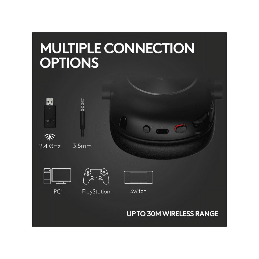 Logitech Pro Series PRO X 2 LIGHTSPEED Wireless Gaming Headset with Bluetooth - Black