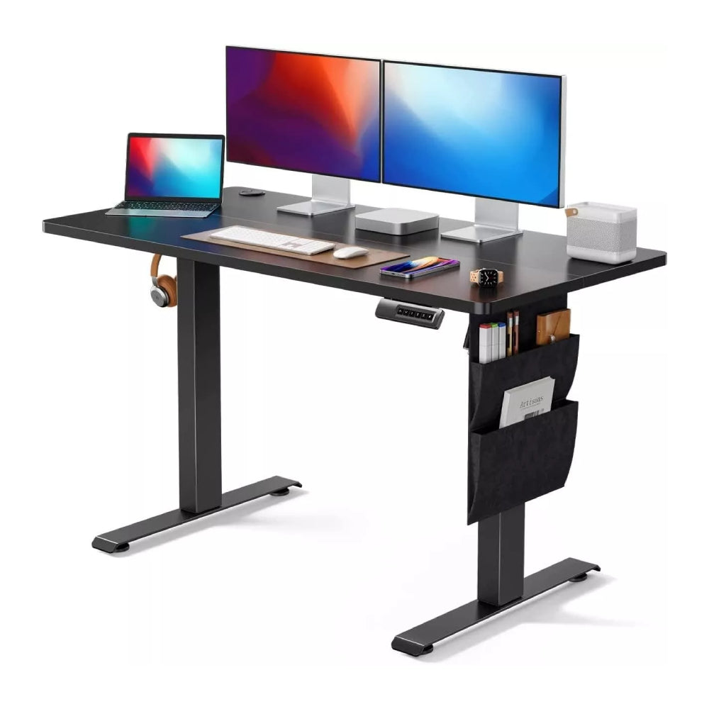 14.29" Electric Standing Desk with Storage Bag by Totnz - Black
