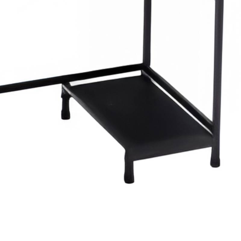 36" Study Computer Table with Raised Shelf by Topfresh - Black