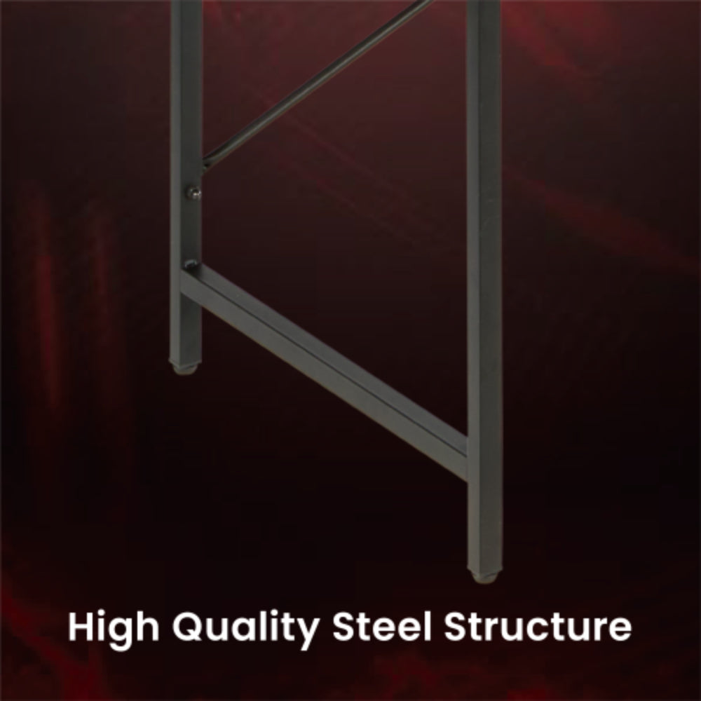 Rectangle Gaming Desk with Storage Shelves by Black Widow