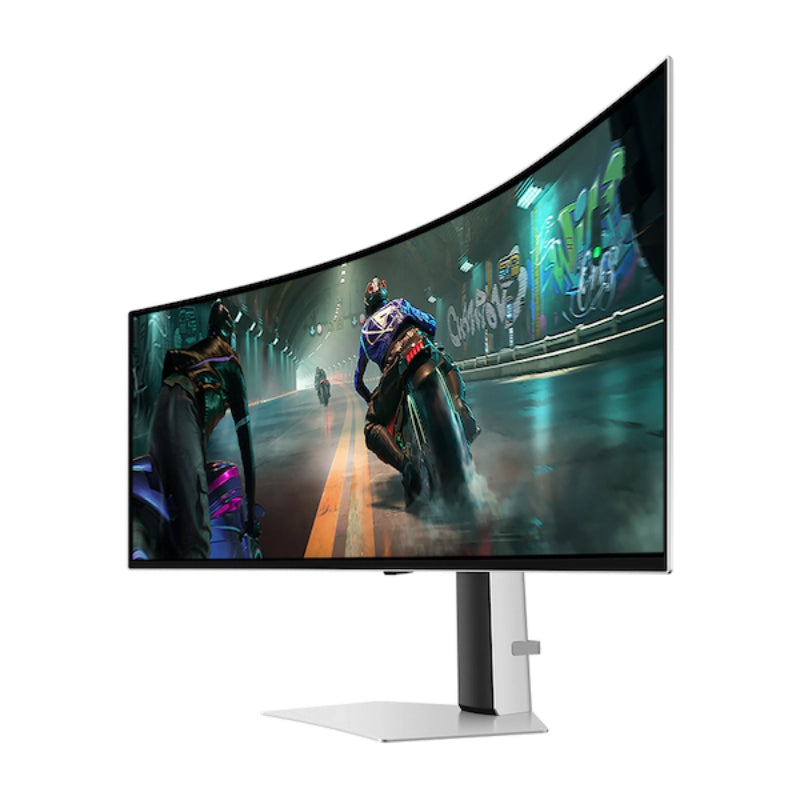 Samsung 49" Odyssey QD-OLED G9 Dual QHD Curved Gaming Monitor (Display Port, HDMI) - Silver