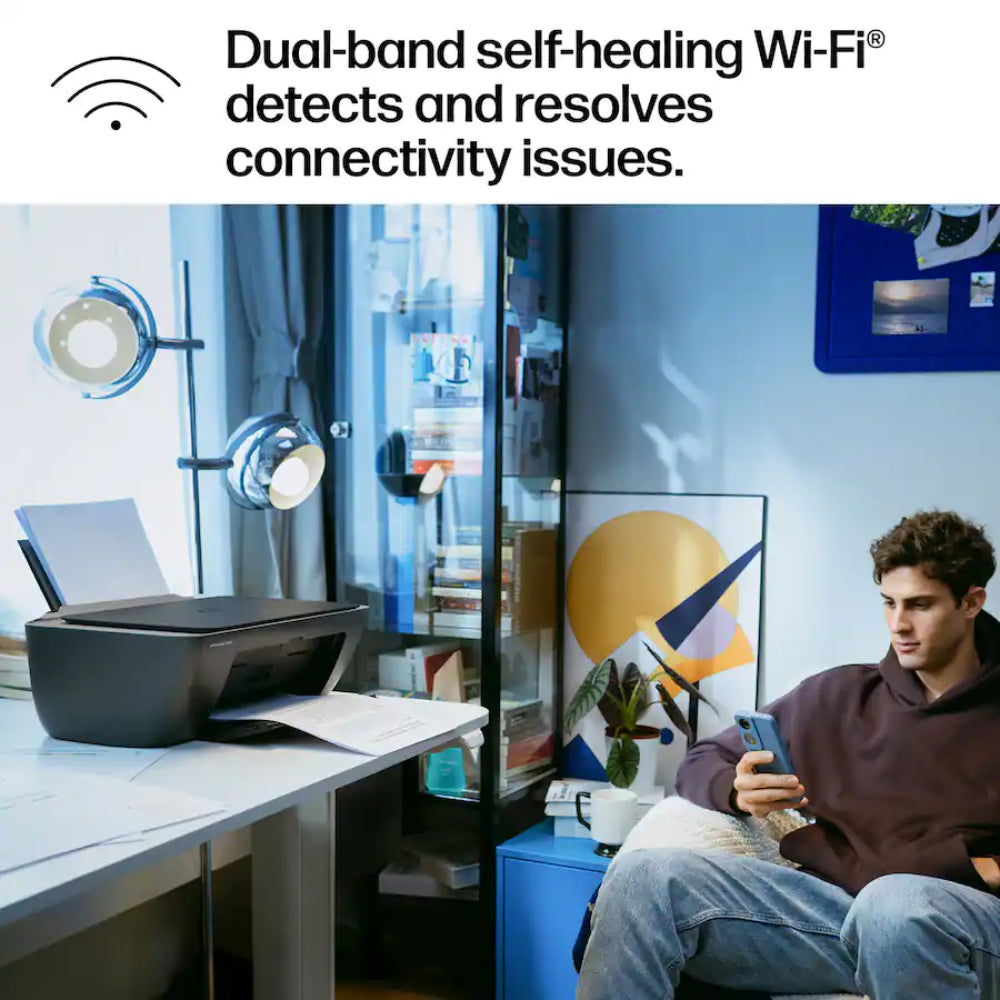 HP DeskJet 2955 Wireless AI Enabled All-in-One Inkjet Printer with Ink - Black