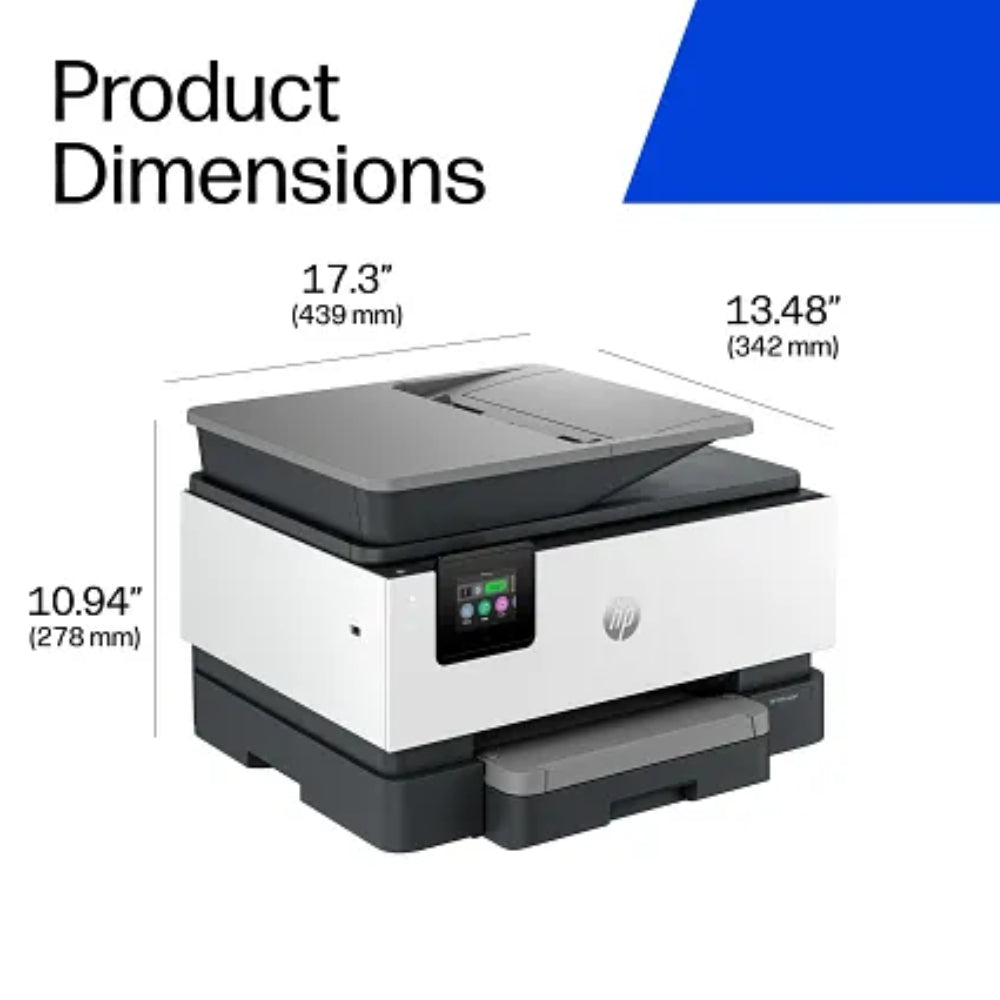 HP OfficeJet Pro 9125 Wireless AI Enabled All-in-One Inkjet Printer with Ink - White