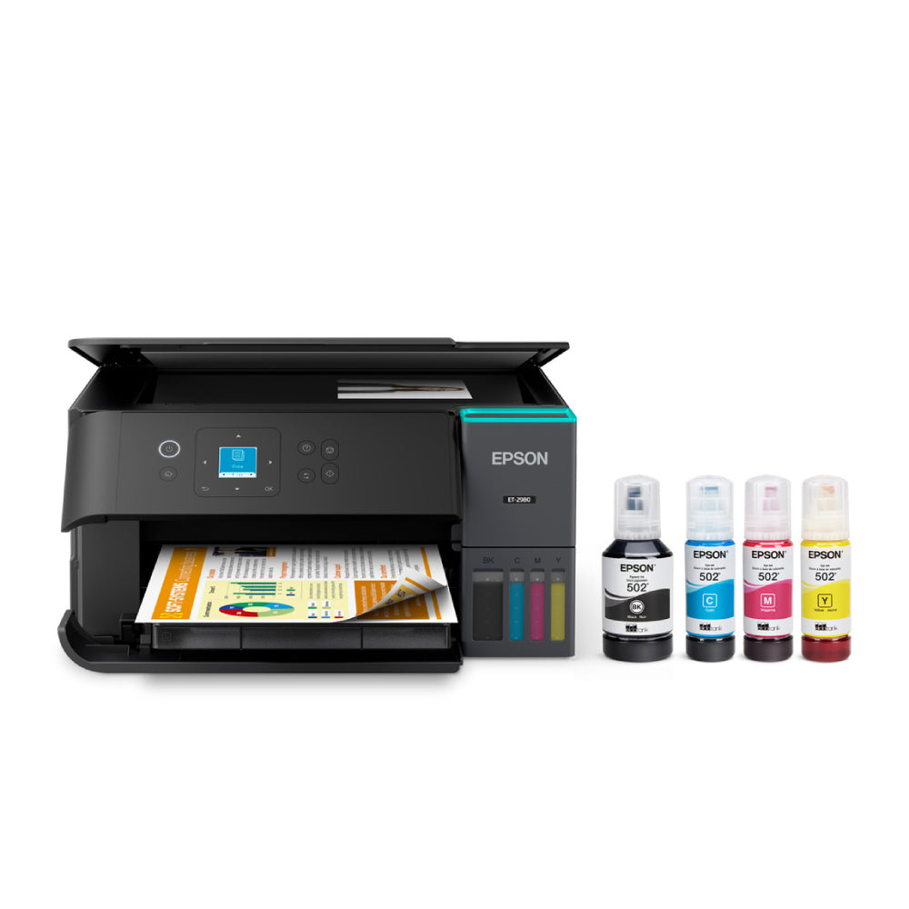 Epson EcoTank ET-2980 Wireless All-in-One Color Supertank Printer - Black