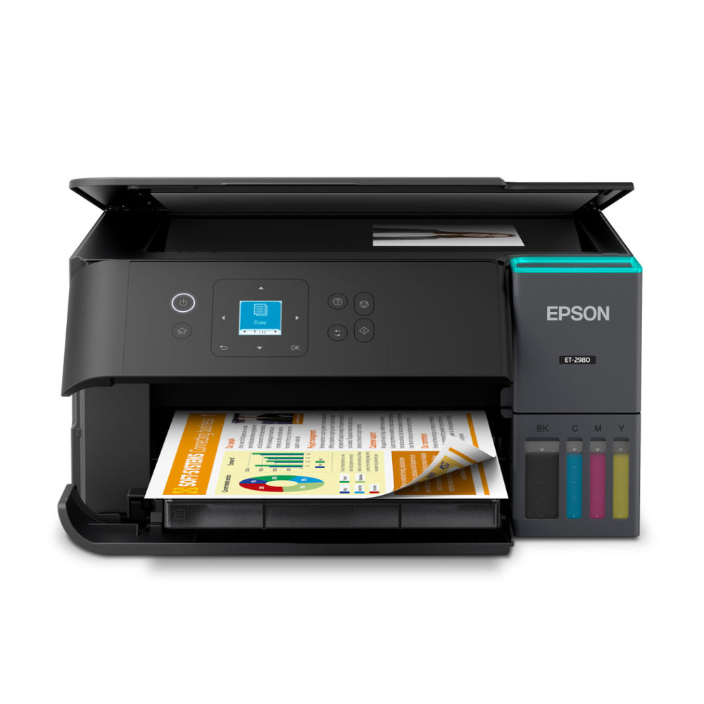Epson EcoTank ET-2980 Wireless All-in-One Color Supertank Printer - Black