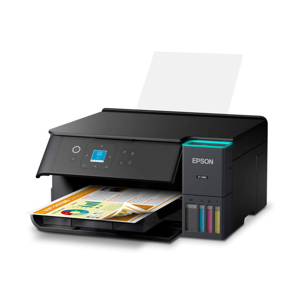 Epson EcoTank ET-2980 Wireless All-in-One Color Supertank Printer - Black