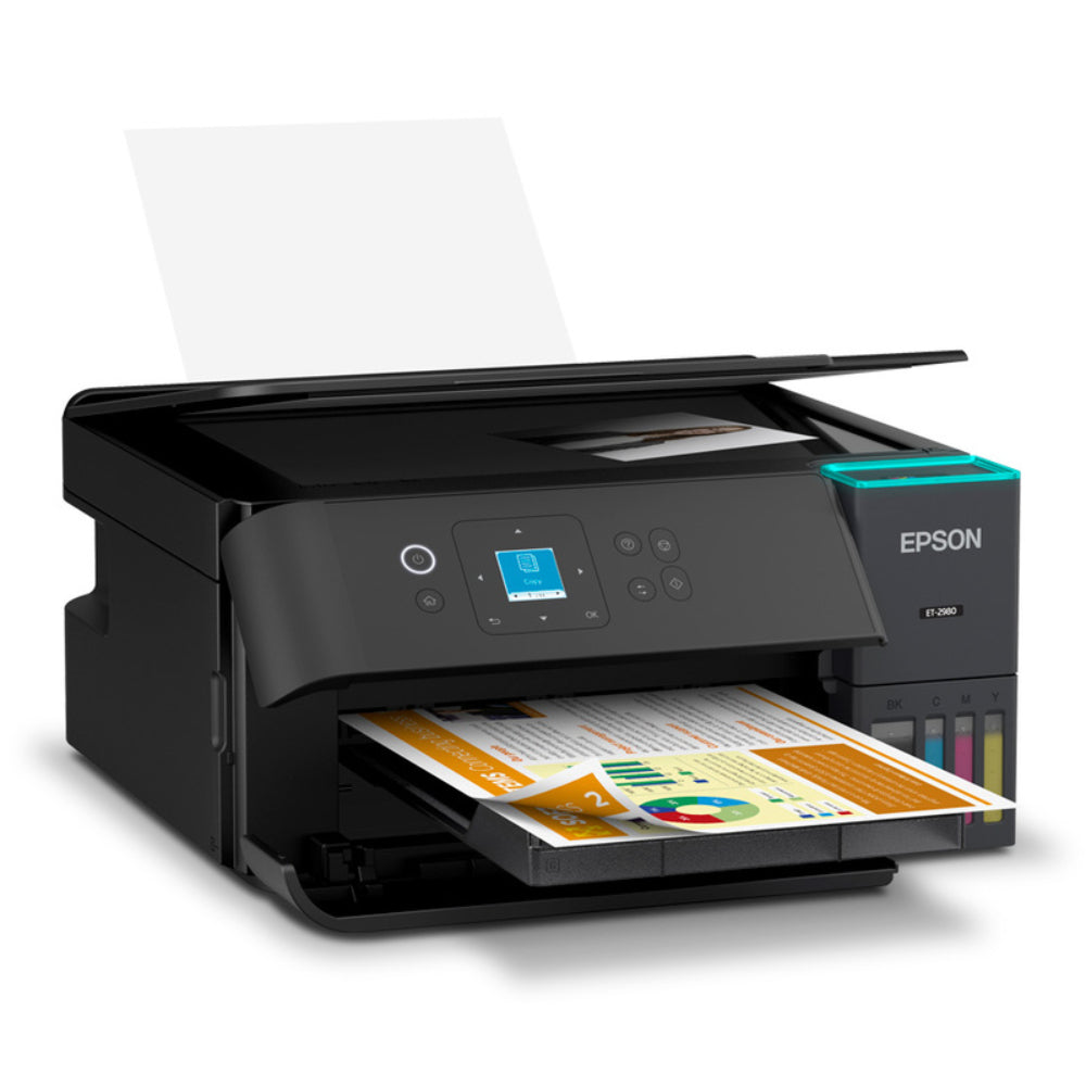 Epson EcoTank ET-2980 Wireless All-in-One Color Supertank Printer - Black