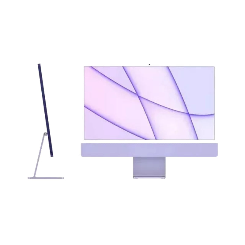 Certified Refurbished Apple ZGPN3LL/A 24" HD iMac - M1 8-Core Chip with 8GB Memory - 512GB SSD - Purple