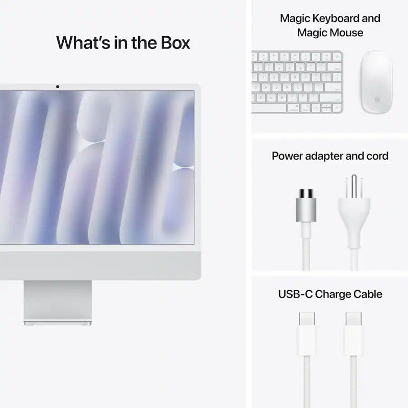Apple 24" All-in-One iMac - Apple M4 Chip with 16GB Memory and 256GB SSD - Silver