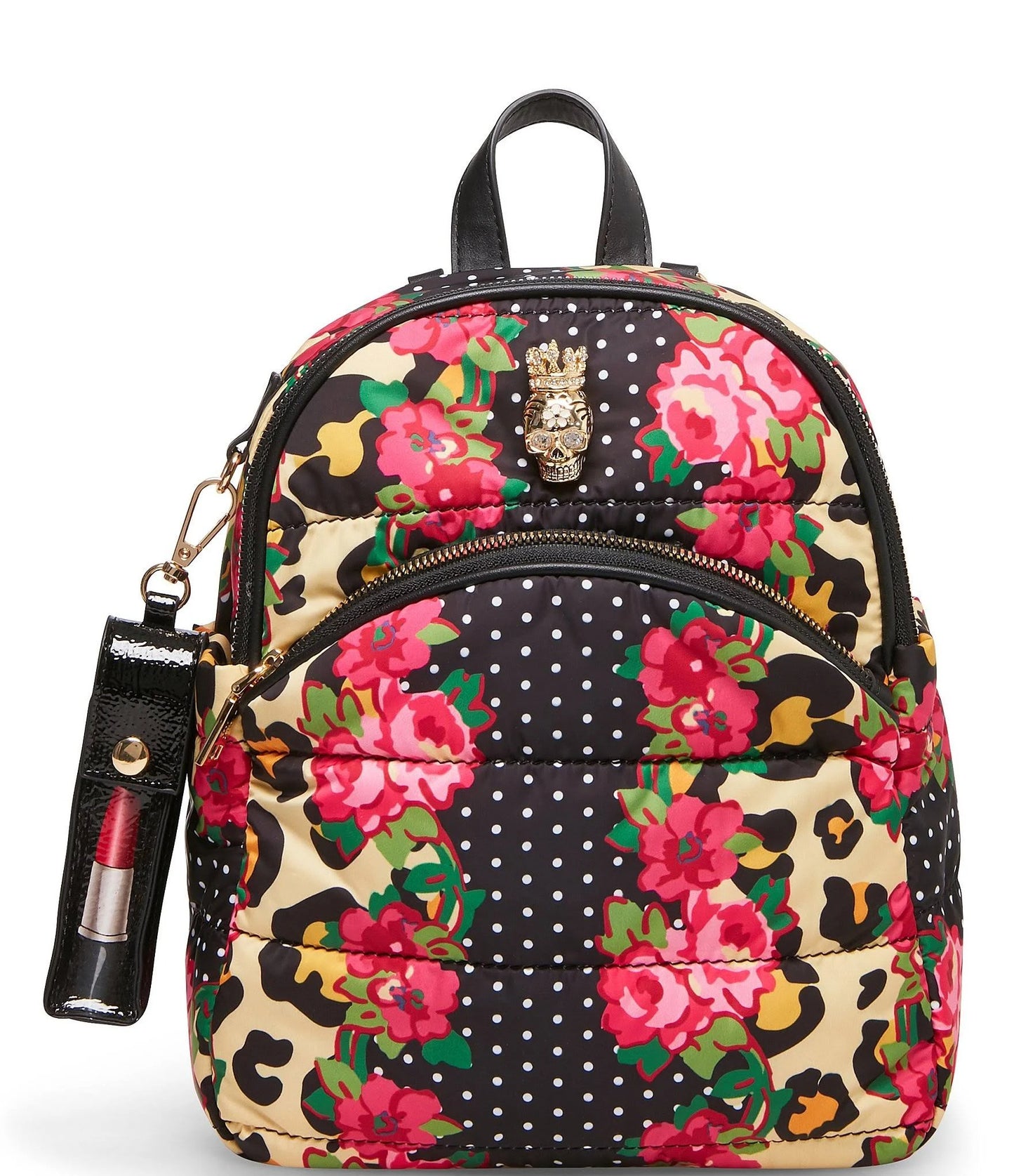 Betsy Johnson Pretty Puffer Multi Printed Backpack