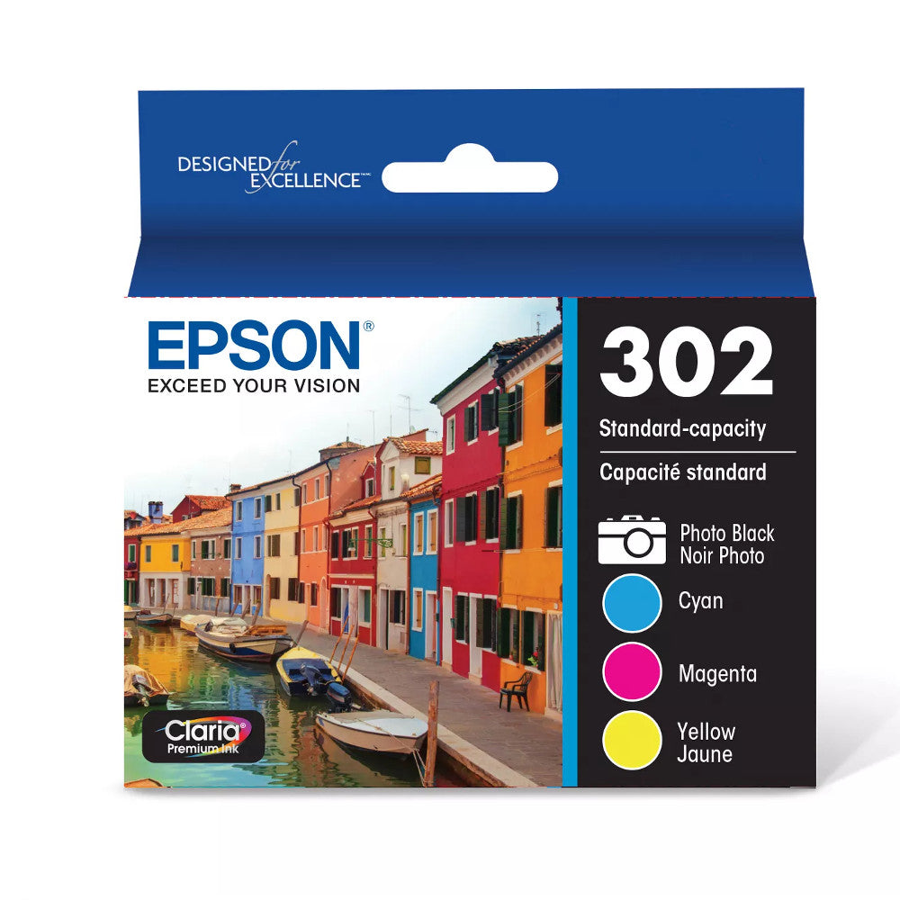 Epson T302520-S Claria Premium 302 Standard Capacity Ink Cartridge (4-Pack) - Curacao