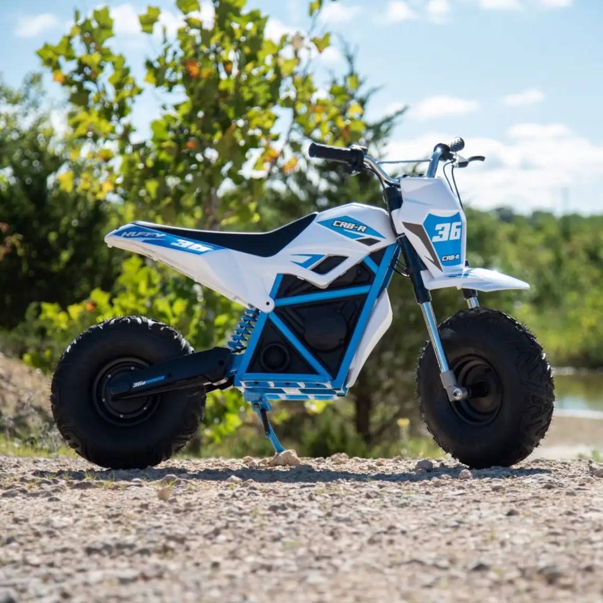 Huffy 36V CR8-R Electric Mini Bike - White/Blue