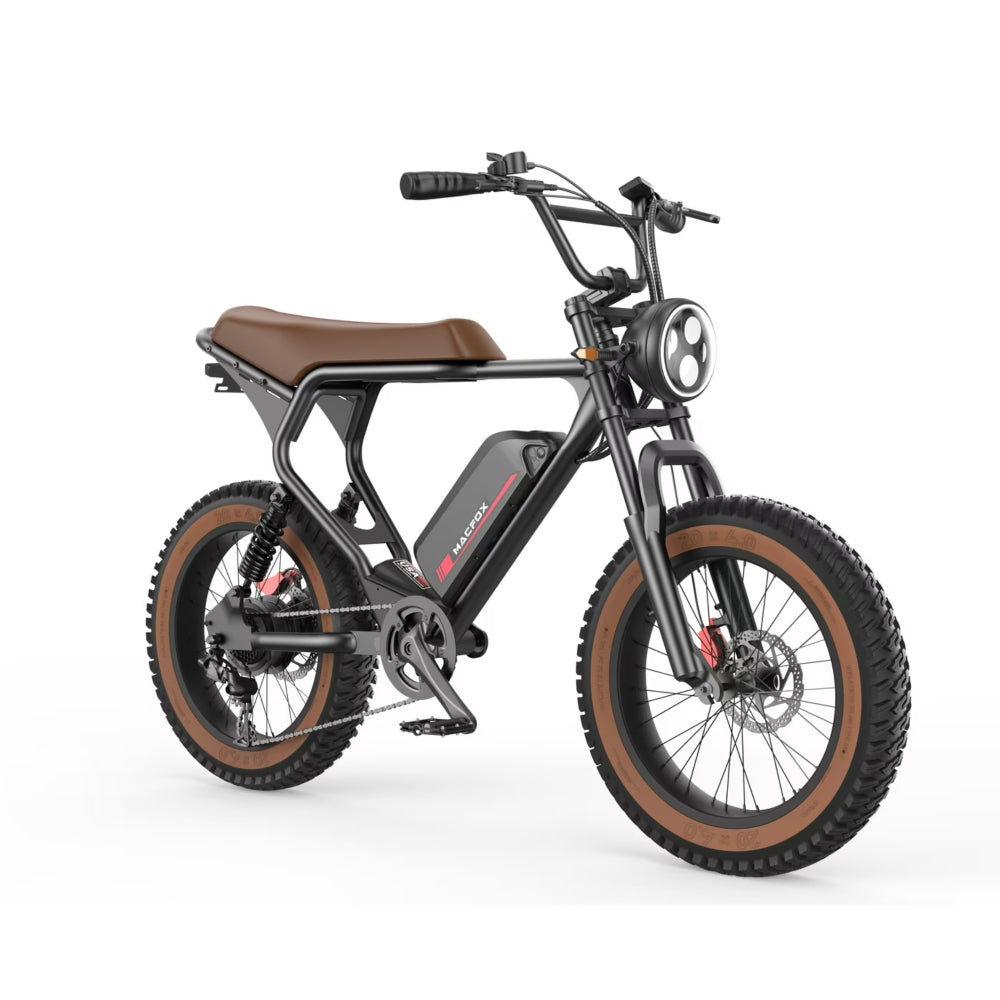 Macfox X2 Electric Bike - Black/Brown