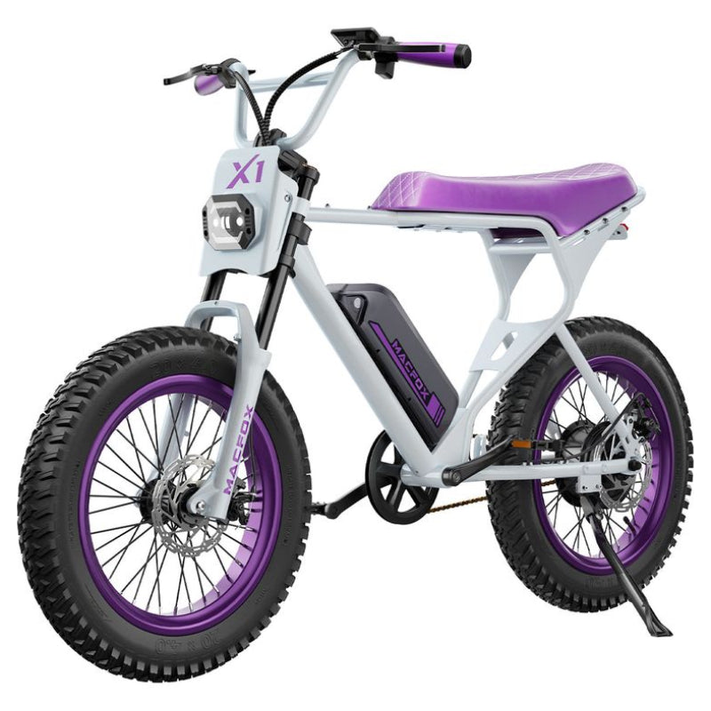 Macfox X1S x Bs.zay Electric Bike - Purple/White