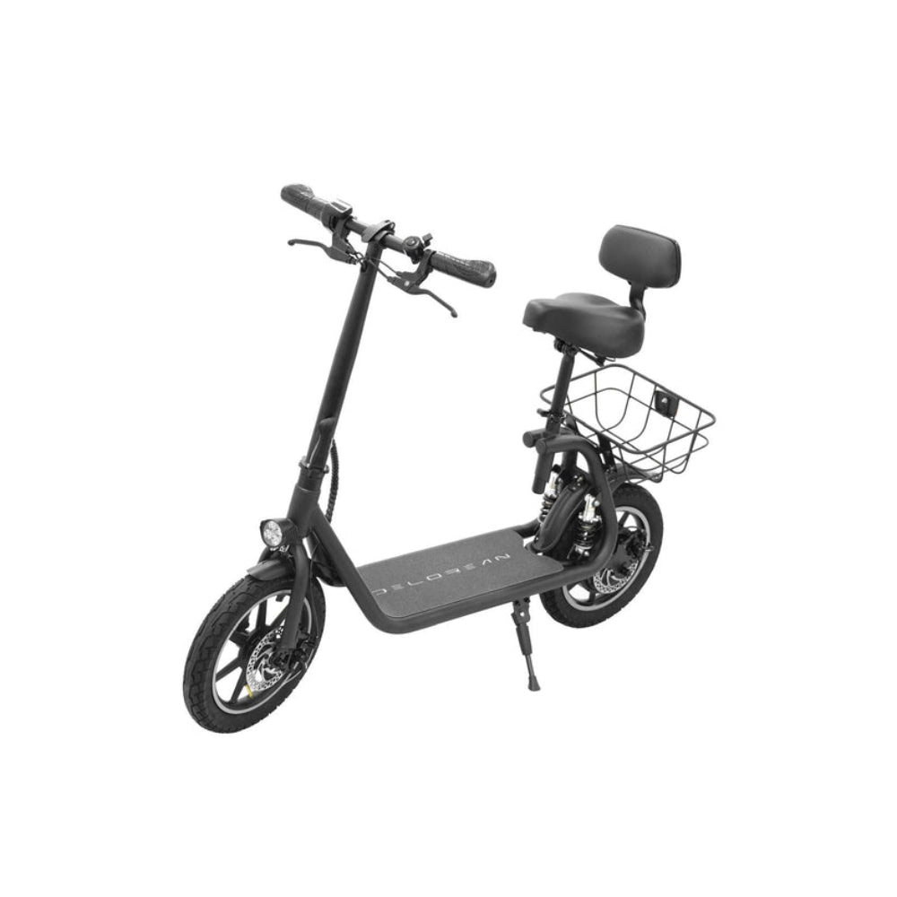 Delorean DS14-SMax Hybrid Seated Scooter with Large Color Display - Black