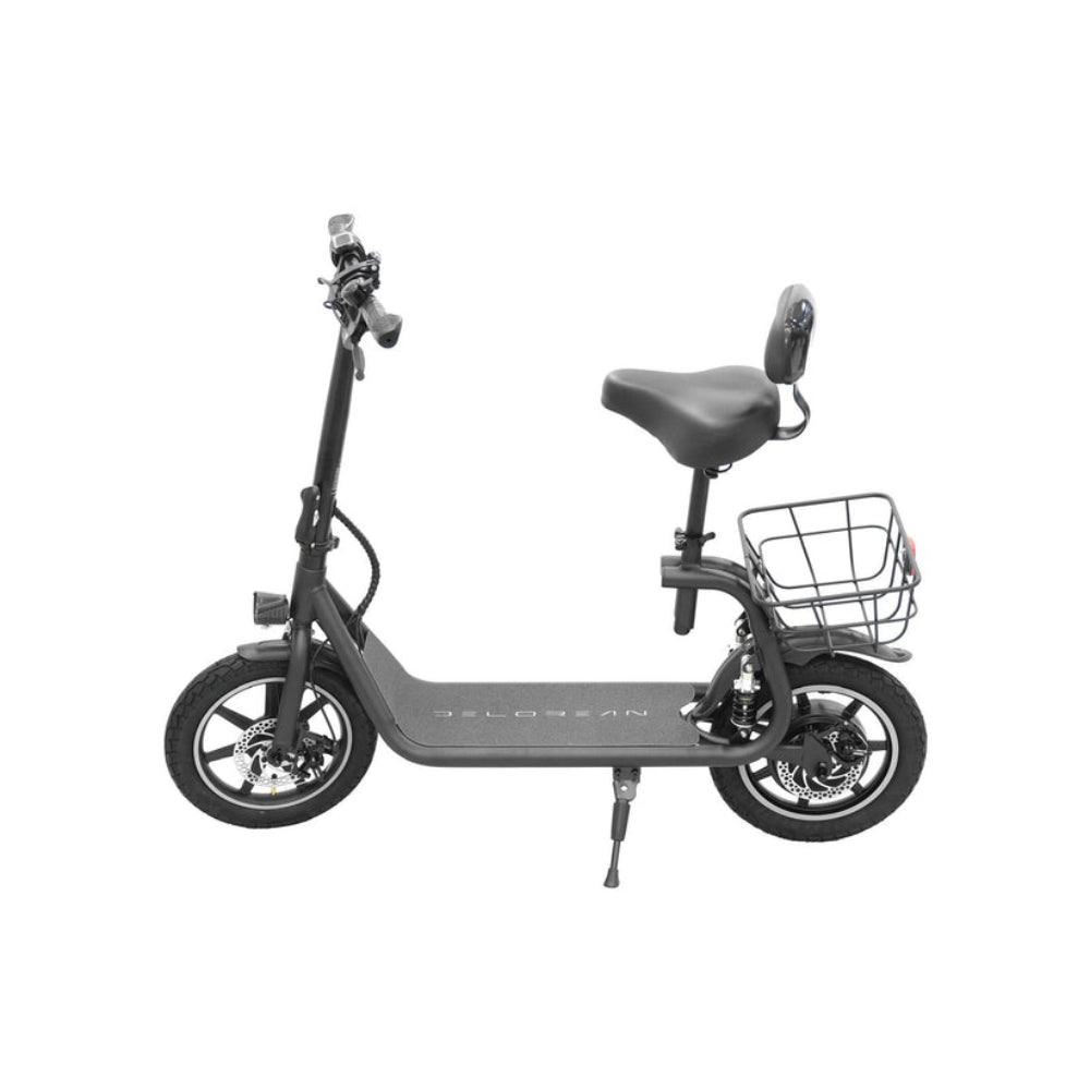 Delorean DS14-SMax Hybrid Seated Scooter with Large Color Display - Black