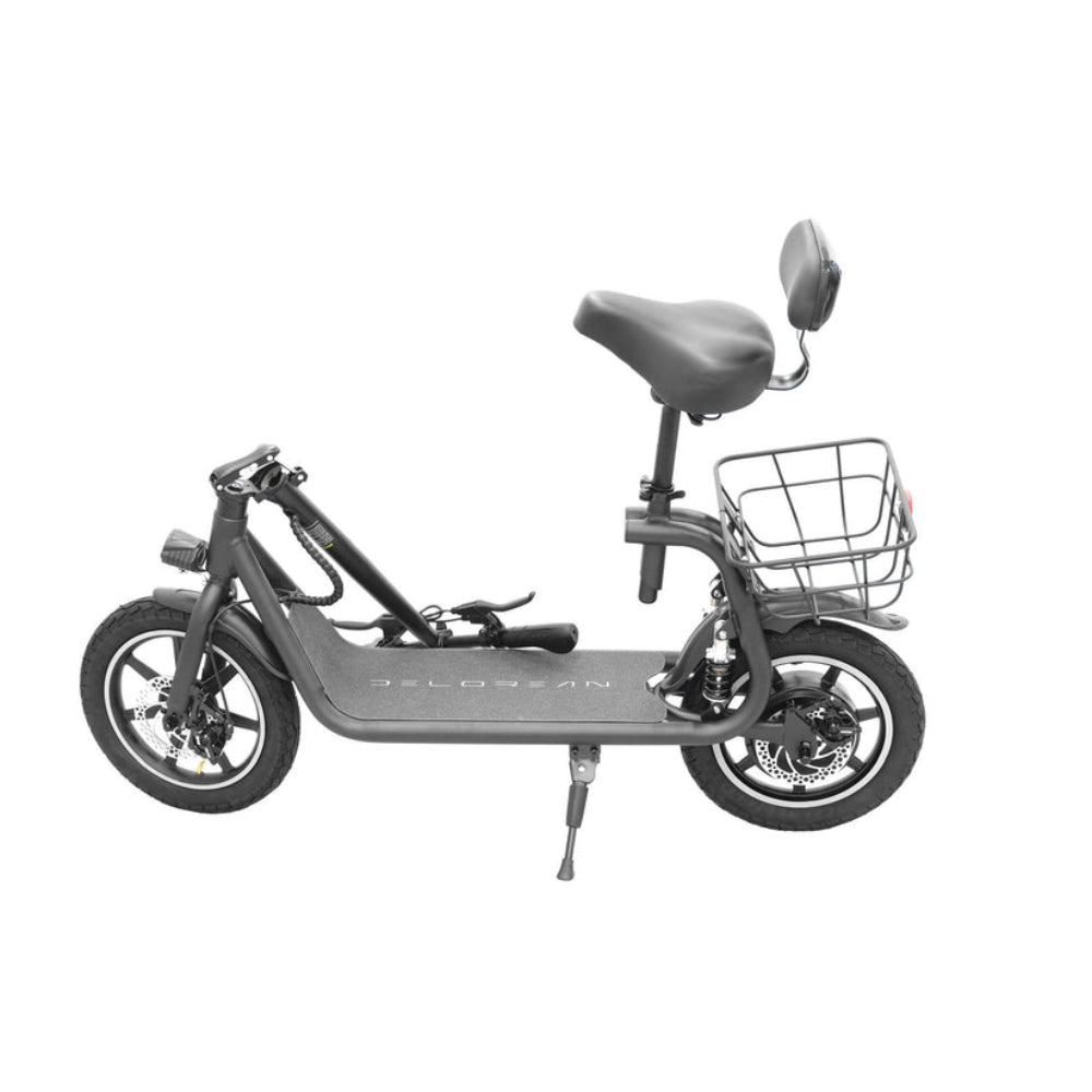 Delorean DS14-SMax Hybrid Seated Scooter with Large Color Display - Black
