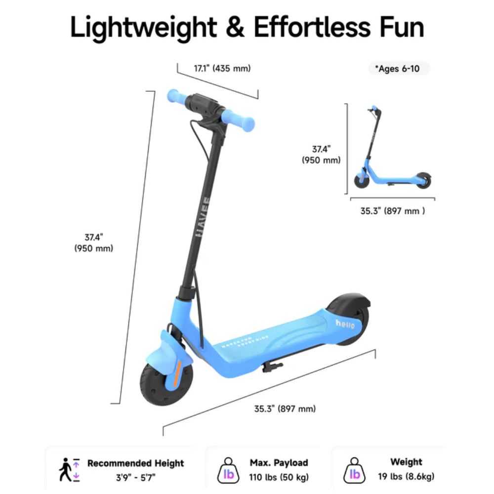Navee K100 Smart Kids E-Scooter – Black/Blue