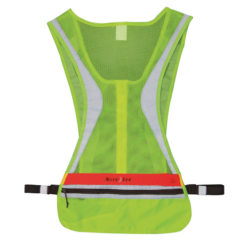 Nite Ize LED Run Vest (L/XL) with Green Mesh - Neon - Curacao