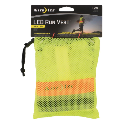 Nite Ize LED Run Vest (L/XL) with Green Mesh - Neon - Curacao