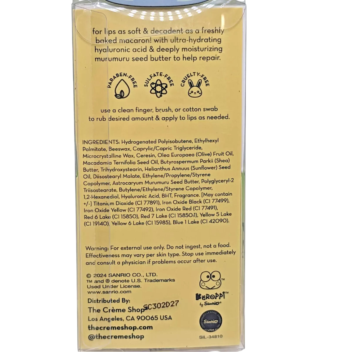 The CrΓΖΓΒ¨me Shop x Keroppi 0.26 oz Macaron Lip Balm