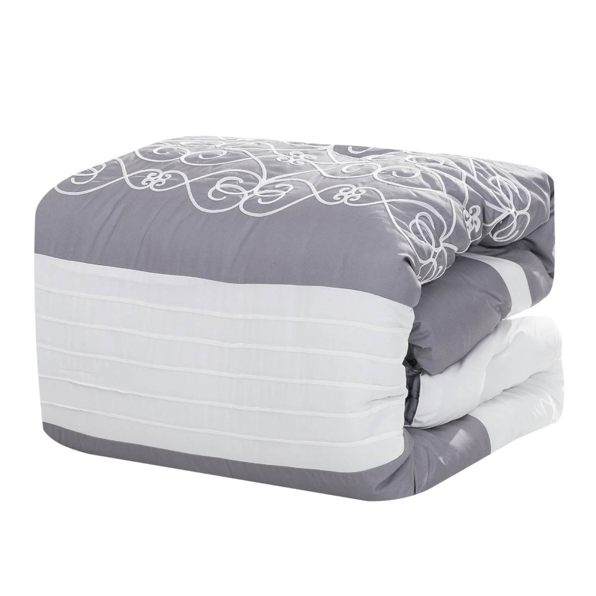 ESCA Levora King Size Comforter Set (7- Piece) - Gray