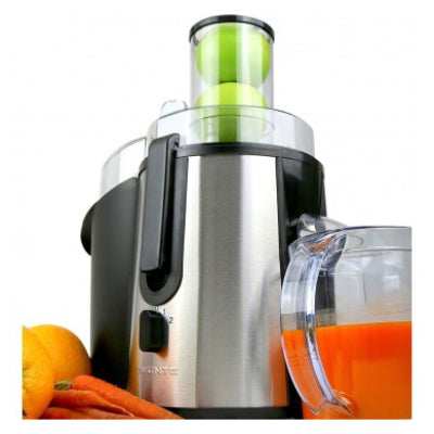Ovente JE7607BR 700-Watt Wide Mouth Cold Press Juicer - Silver/Black