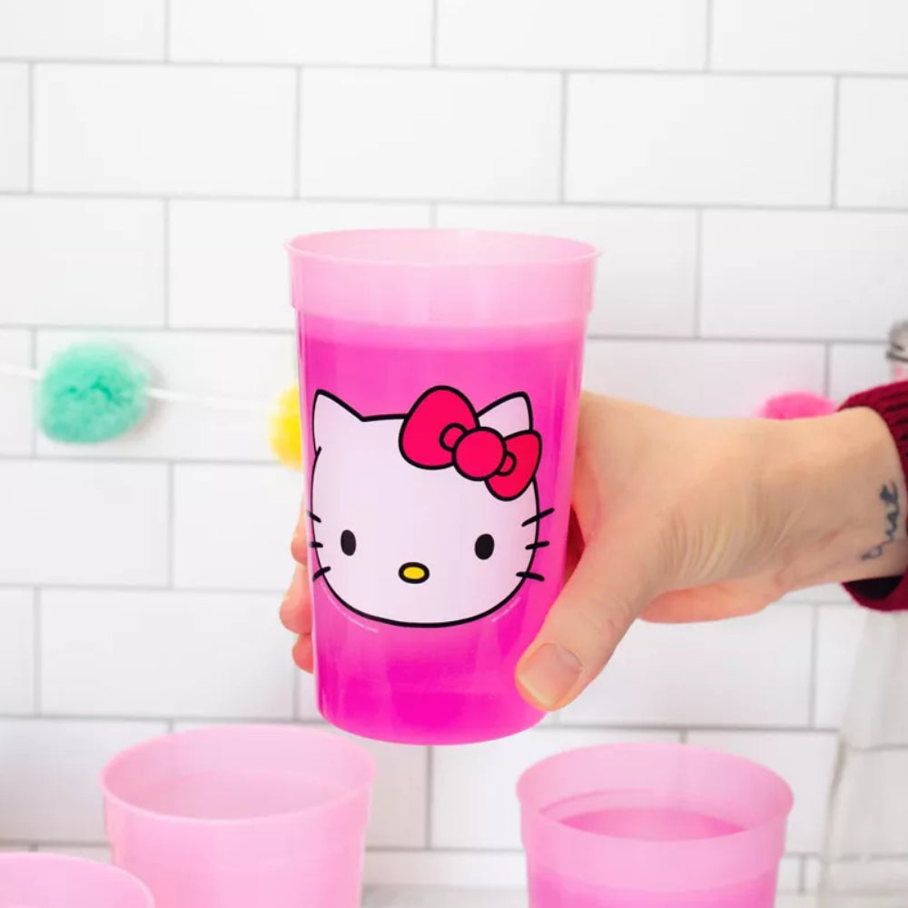 Sanrio Hello Kitty Color-Change Plastic Cup Set (4-Pieces)
