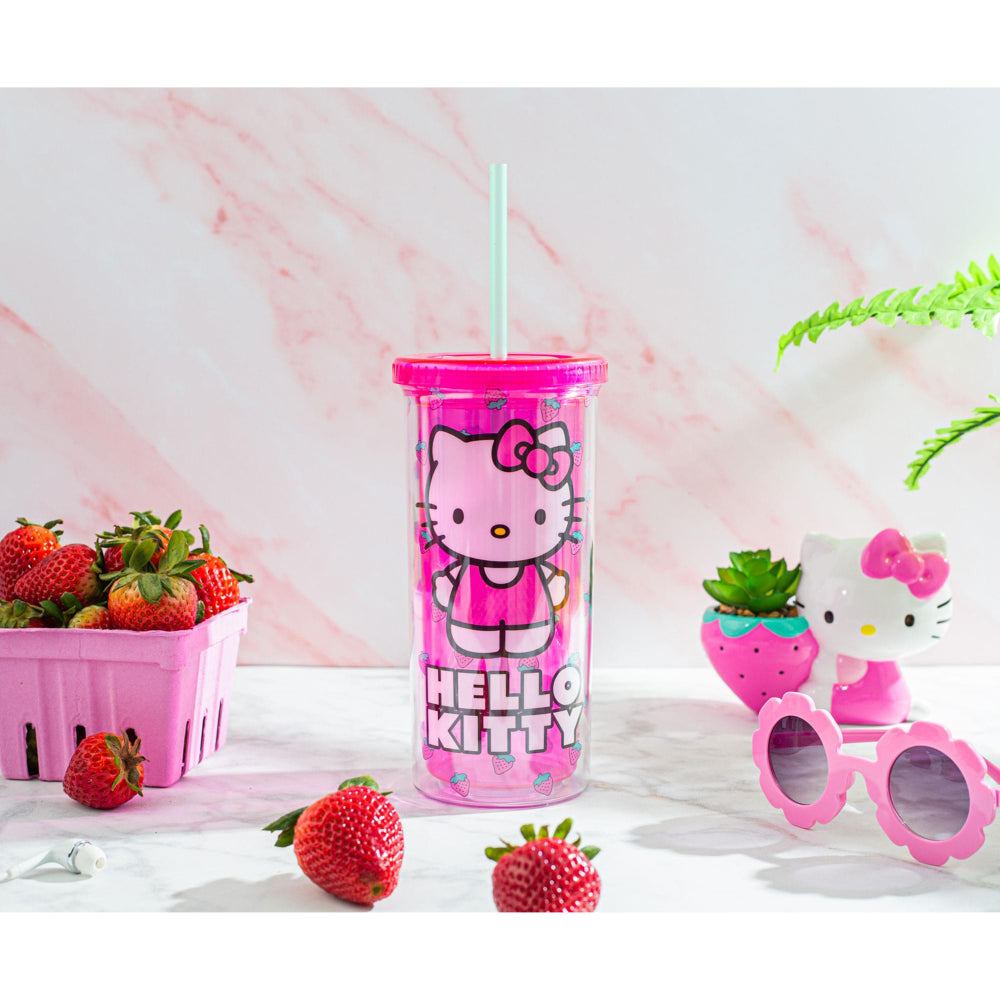 Sanrio Hello Kitty 20 oz Carnival Cup with Lid - Berry Pink