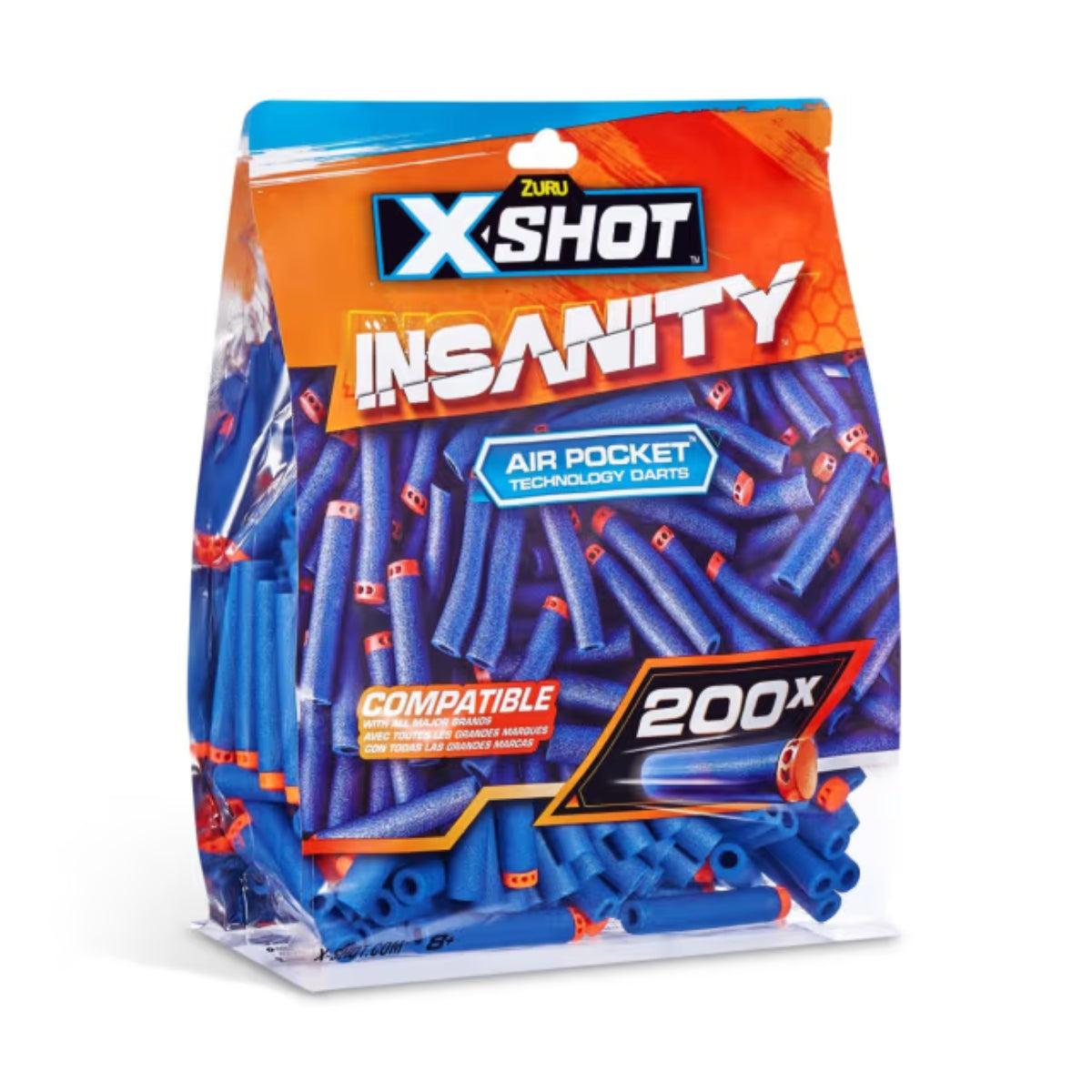 XShot Insanity Refill Darts (200-Pieces) - Blue