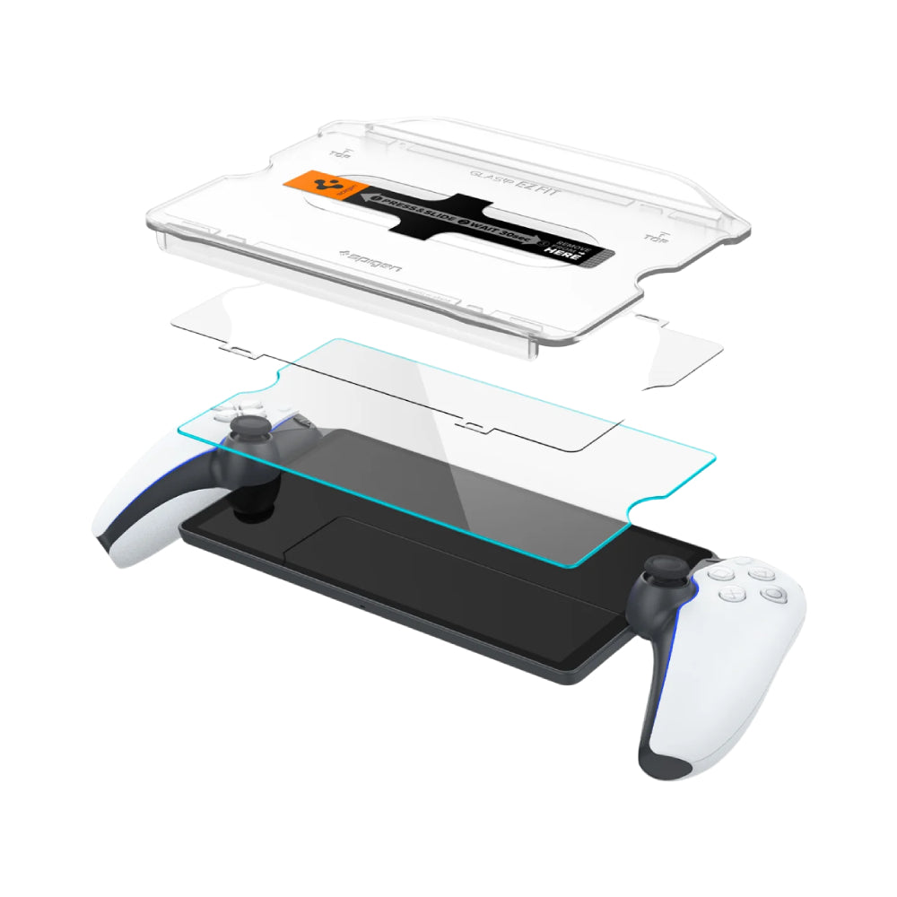 Spigen GLAS.tR EZ Fit Screen Protector for PlayStation Portal - Clear