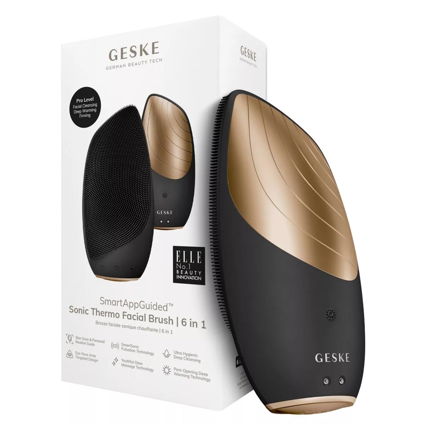 Geske Sonic Thermo 6 in 1 Facial Brush - Gray