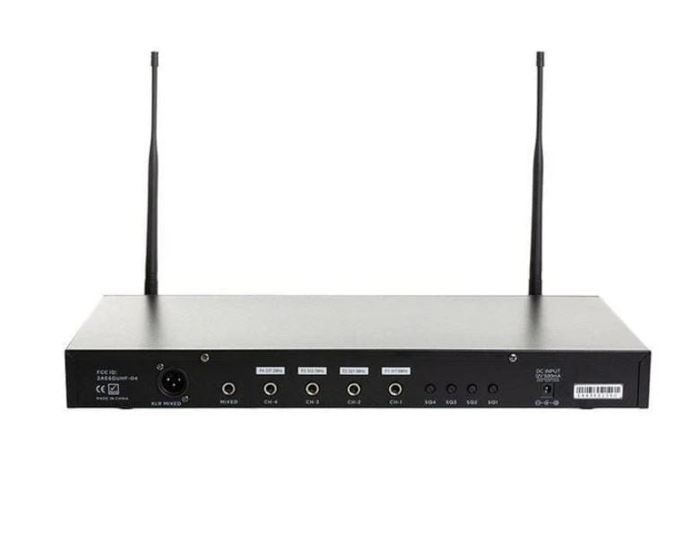 Gemini UHF/04M Wireless Handheld Microphone System - Black - Curacao