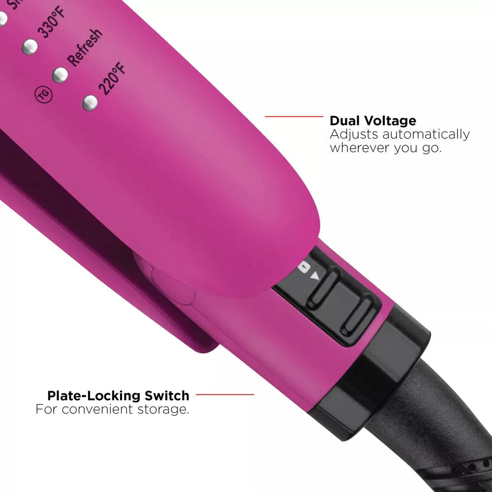 Revlon RVST2217N1 Easy Heat Precision Hair Flat Iron - Deep Pink