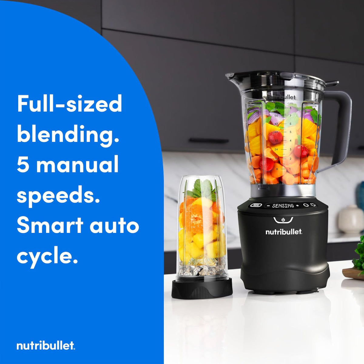 Nutribullet NBF50700AK Smart Sense Blender Set - Matte Black